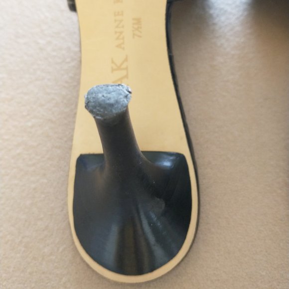 Women's Anne Klein size 7.5 black sandals - 3" heels - Picture 13 of 14